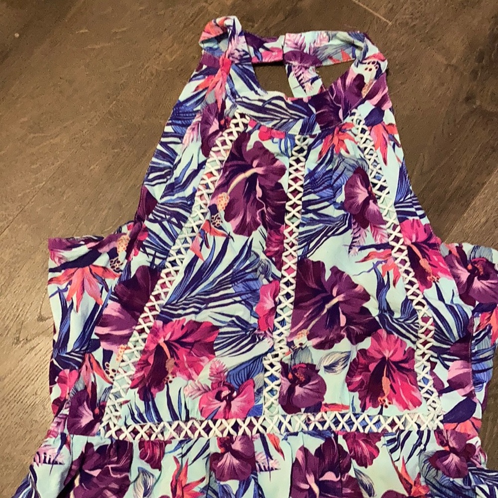 High neck, backless summer dress